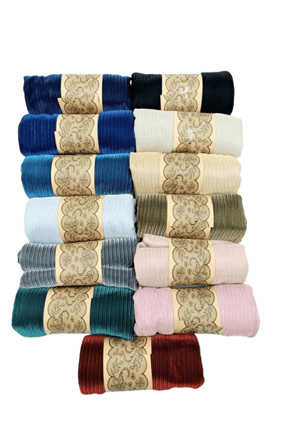 H11-Hijab brillante plisado