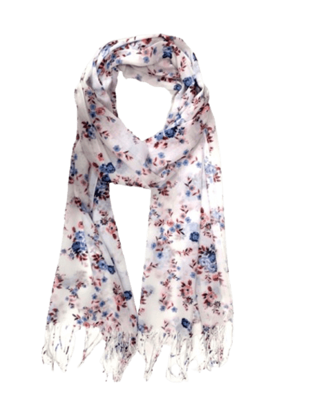 H14-Hijab con Estampado de Flores 