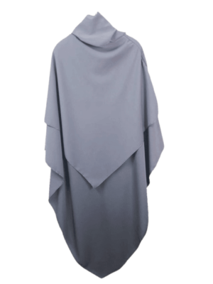 K2-Khimar Largo con 2 Velos en Seda Medina